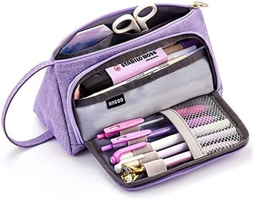 EASTHILL Kapasitas besar Pencil Case Tas Pen Case Kantong Kantor Kantong Sekolah Perguruan Tinggi Office Organizer untuk Remaja Gadis