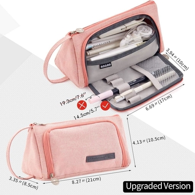 EASTHILL Kapasitas besar Pencil Case Tas Pen Case Kantong Kantor Kantong Sekolah Perguruan Tinggi Office Organizer untuk Remaja Gadis
