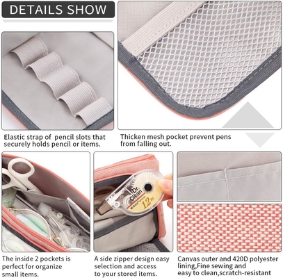 EASTHILL Kapasitas besar Pencil Case Tas Pen Case Kantong Kantor Kantong Sekolah Perguruan Tinggi Office Organizer untuk Remaja Gadis