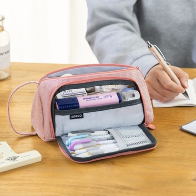 EASTHILL Kapasitas besar Pencil Case Tas Pen Case Kantong Kantor Kantong Sekolah Perguruan Tinggi Office Organizer untuk Remaja Gadis