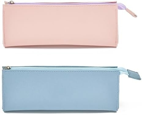 ISuperb 4 Pcs Pencil Case PU Kulit Pencil Tas Waterproof Organizer Storage Bag Kosmetik Zipper Tas Untuk Wanita