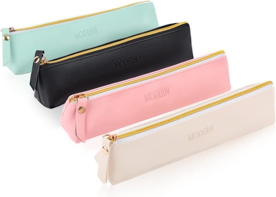 ISuperb 4 Pcs Pencil Case PU Kulit Pencil Tas Waterproof Organizer Storage Bag Kosmetik Zipper Tas Untuk Wanita