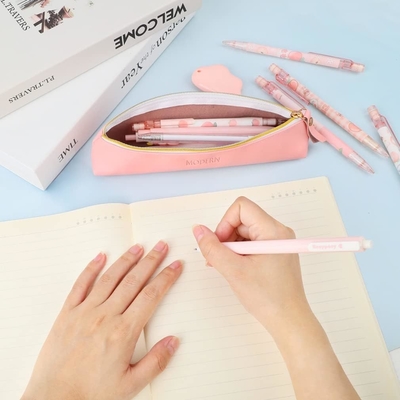 ISuperb 4 Pcs Pencil Case PU Kulit Pencil Tas Waterproof Organizer Storage Bag Kosmetik Zipper Tas Untuk Wanita