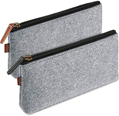 ProCase Pencil Bag Pen Case, Felt Student Stationery Pouch Zipper Bag Untuk Pena, Pensil, Highlighter, Pen Gel, Marker