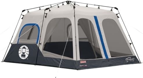 Coleman Camping Tent dengan Instalasi Instan, 4/6/8/10 Orang Tenda tahan cuaca dengan Teknologi WeatherTec, Double-Thick