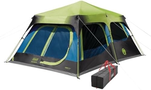 Coleman Camping Tent dengan Instalasi Instan, 4/6/8/10 Orang Tenda tahan cuaca dengan Teknologi WeatherTec, Double-Thick