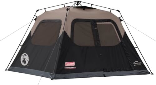 Coleman Camping Tent dengan Instalasi Instan, 4/6/8/10 Orang Tenda tahan cuaca dengan Teknologi WeatherTec, Double-Thick