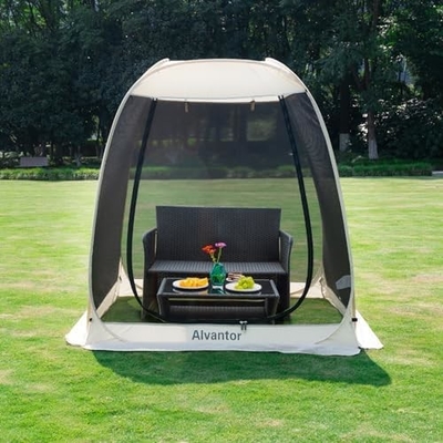 Alvantor Screen House Kamar Camping Tent Outdoor Canopy Pop Up Sun Shade Hexagon Shelter Mesh Dinding Tidak Waterproof 6'x6'