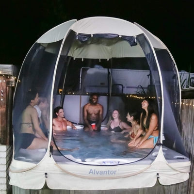 Alvantor Screen House Kamar Camping Tent Outdoor Canopy Pop Up Sun Shade Hexagon Shelter Mesh Dinding Tidak Waterproof 6'x6'