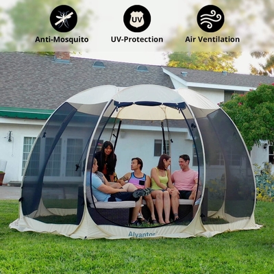 Alvantor Screen House Kamar Camping Tent Outdoor Canopy Pop Up Sun Shade Hexagon Shelter Mesh Dinding Tidak Waterproof 6'x6'