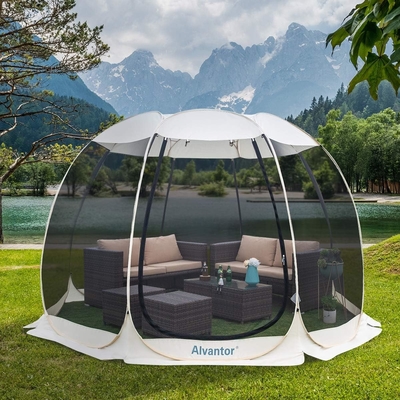 Alvantor Screen House Kamar Camping Tent Outdoor Canopy Pop Up Sun Shade Hexagon Shelter Mesh Dinding Tidak Waterproof 6'x6'