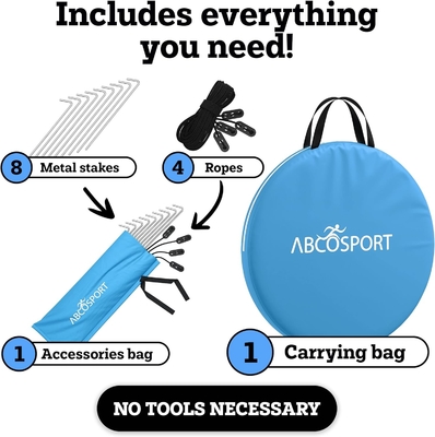 Abco 2-Person Pop Up Tent - Kabana Portable dengan 2 Pintu, tahan air dan perlindungan UV, Tas Pengangkut - Sky Blue