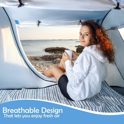 Abco 2-Person Pop Up Tent - Kabana Portable dengan 2 Pintu, tahan air dan perlindungan UV, Tas Pengangkut - Sky Blue