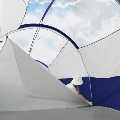 CAMPROS CP Tent 8 Orang Tenda Camping Tenda Keluarga Tahan Cuaca 5 Jendela Rantai Besar, Lapisan Ganda, Terbagi