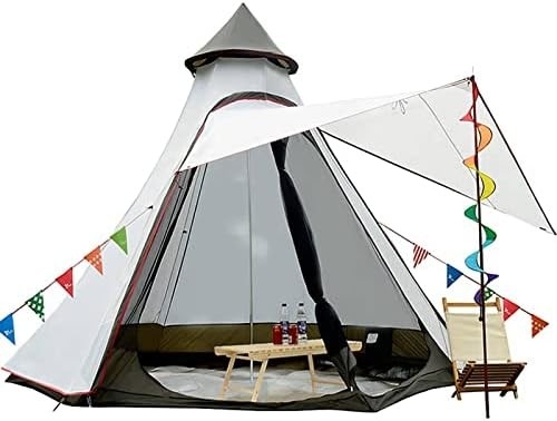 12'x10'x8'Dome Camping Tent 5-6 Orang 4 Musim Lantai Ganda Waterproof Anti-UV Windproof Tent Keluarga Camping Outdoor