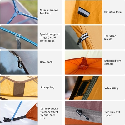 Naturehike Cloud-Up 1 Person Tent Lightweight Backpacking Tent untuk Satu Orang, Waterproof Ultralight Single Person Tent, Do