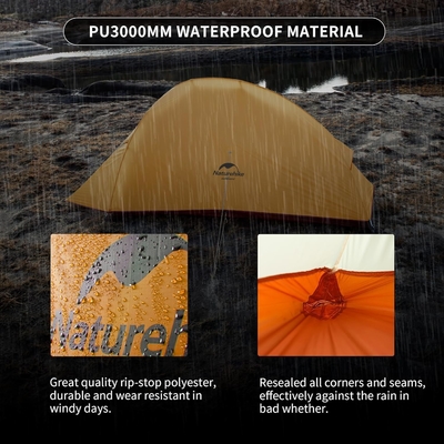 Naturehike Cloud-Up 1 Person Tent Lightweight Backpacking Tent untuk Satu Orang, Waterproof Ultralight Single Person Tent, Do
