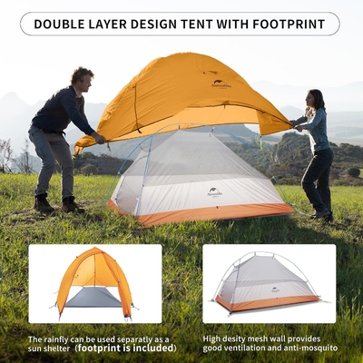 Naturehike Cloud-Up 1 Person Tent Lightweight Backpacking Tent untuk Satu Orang, Waterproof Ultralight Single Person Tent, Do