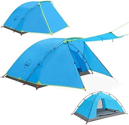 KAZOO 2/4 Orang Tenda Camping Outdoor Waterproof Keluarga Tenda Besar 2/4 Orang Tent Pengaturan Mudah Dengan Porch Layer Ganda