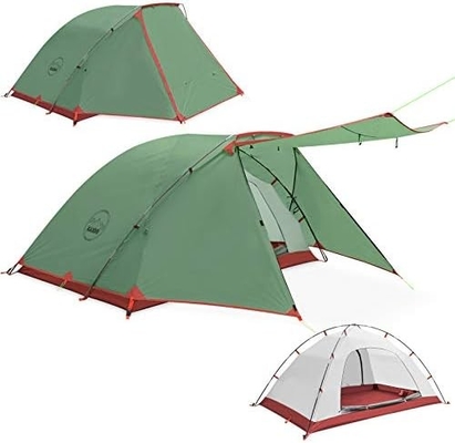 KAZOO 2/4 Orang Tenda Camping Outdoor Waterproof Keluarga Tenda Besar 2/4 Orang Tent Pengaturan Mudah Dengan Porch Layer Ganda
