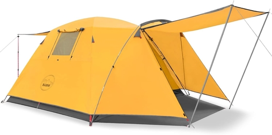 KAZOO 2/4 Orang Tenda Camping Outdoor Waterproof Keluarga Tenda Besar 2/4 Orang Tent Pengaturan Mudah Dengan Porch Layer Ganda