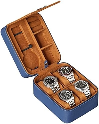 ROTHWELL 5 Watch Travel Case Storage Organizer untuk 5 Jam Tangan