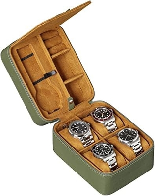 ROTHWELL 5 Watch Travel Case Storage Organizer untuk 5 Jam Tangan