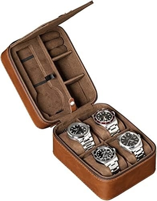 ROTHWELL 5 Watch Travel Case Storage Organizer untuk 5 Jam Tangan