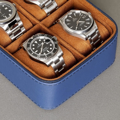 ROTHWELL 5 Watch Travel Case Storage Organizer untuk 5 Jam Tangan