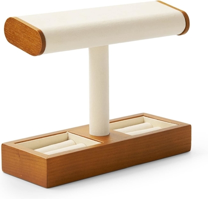 Solid Wood Watch Display Stand T-bar Watch Stand Perhiasan Holder Stand Kasus Jam Tangan Untuk Pria Watch Holder Organizer Untuk Pria