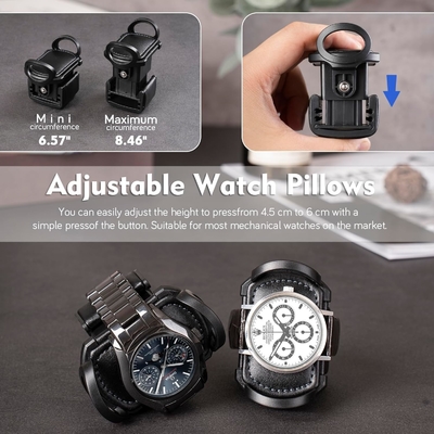 Automatic Double Watch Winder dengan 8 Extra Storage Box, Double Automatic Watch Winder Box dengan Organiser Perhiasan,