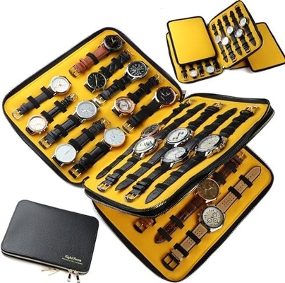 40 Slot Tas Kasus Besar Jam Tangan Band Storage Strap Organizer Double Layer, Jam Tangan dan Tali Organizer untuk Apple