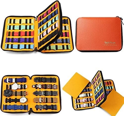 40 Slot Tas Kasus Besar Jam Tangan Band Storage Strap Organizer Double Layer, Jam Tangan dan Tali Organizer untuk Apple
