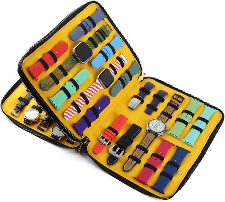 40 Slot Tas Kasus Besar Jam Tangan Band Storage Strap Organizer Double Layer, Jam Tangan dan Tali Organizer untuk Apple