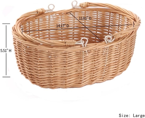 keranjang piknik dengan pegangan. Kingwillow. (Alami)