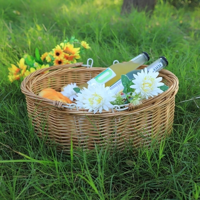 keranjang piknik dengan pegangan. Kingwillow. (Alami)