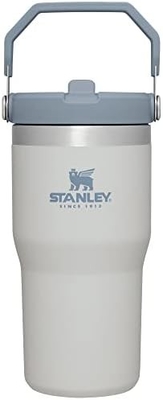 IceFlow Tumbler stainless steel dengan jerami, botol air terisolasi vakum untuk rumah, kantor atau mobil, cangkir yang dapat digunakan kembali