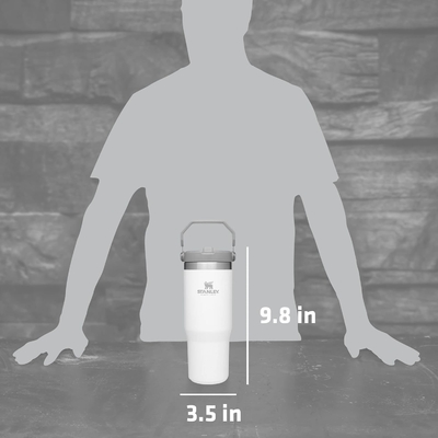 IceFlow Tumbler stainless steel dengan jerami, botol air terisolasi vakum untuk rumah, kantor atau mobil, cangkir yang dapat digunakan kembali