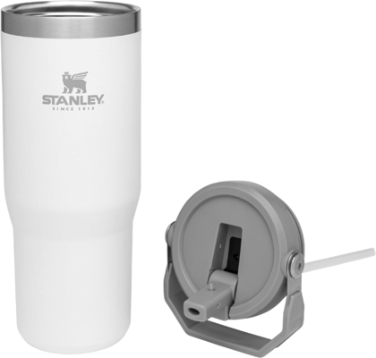 IceFlow Tumbler stainless steel dengan jerami, botol air terisolasi vakum untuk rumah, kantor atau mobil, cangkir yang dapat digunakan kembali