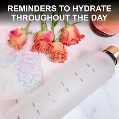 Botol Air Arc ARCANA Dengan Penanda Waktu - Botol Air Motivasi Dengan Waktu Minum - Plastik Frosted Bebas BPA