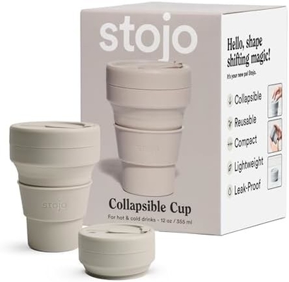 Cup Travel Lipat - Sage Green, 12oz / 355ml - Kebocoran-Bukti digunakan kembali untuk pergi ukuran saku botol silikon
