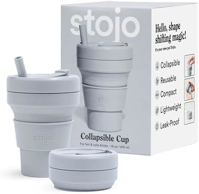 Cup Travel Lipat - Sage Green, 12oz / 355ml - Kebocoran-Bukti digunakan kembali untuk pergi ukuran saku botol silikon
