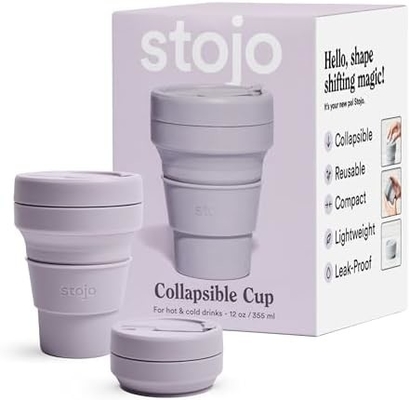 Cup Travel Lipat - Sage Green, 12oz / 355ml - Kebocoran-Bukti digunakan kembali untuk pergi ukuran saku botol silikon