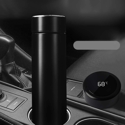 Botol air dengan tampilan suhu LED,Botol air terisolasi vakum ber dinding ganda,Sport Automotive stainless steel