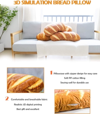 40 dalam 3D Simulasi Buah Bentuk Bantal Lembut Lumbar Baguette Back Cushion Lucu Makanan Plush Dolanan
