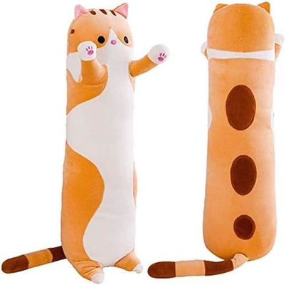WUYU Cantik Kucing Boneka Cute Kartun Lembut Diisi Anak Kucing Bantal Long Throw Tidur Bantal Boneka Mainan Hadiah untuk Anak-anak