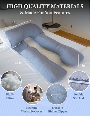 Bantal Kehamilan Pharmedoc, Bantal Bentuk U untuk Seluruh Tubuh