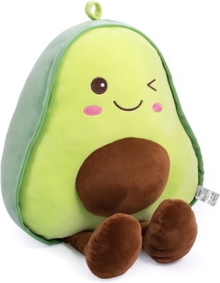 16.5 inci berpelukan isi buah alpukat lembut plush lempar bantal hadiah untuk anak-anak, makanan berbentuk lempar bantal mainan untuk Natal