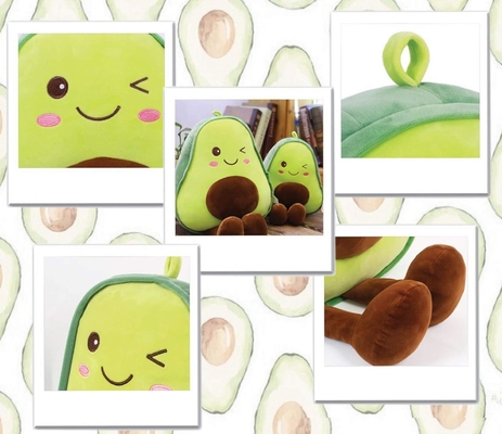 16.5 inci berpelukan isi buah alpukat lembut plush lempar bantal hadiah untuk anak-anak, makanan berbentuk lempar bantal mainan untuk Natal