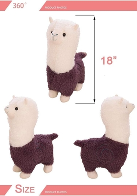 Alpaca wol mainan, alpaca hewan boneka besar 18 &quot;putik plush lempar bantal, bantal lembut berbulu super Natal Valentine '